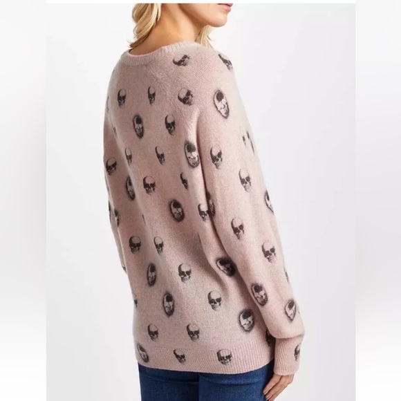 Skull Cashme Riley 100% Cashmere Jumper Sweater Dusty Pink Women’s Sz XS - Picture 3 of 8